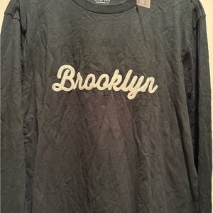 American Eagle Outfitters Dark Gray Brooklyn Long Sleeve Tee